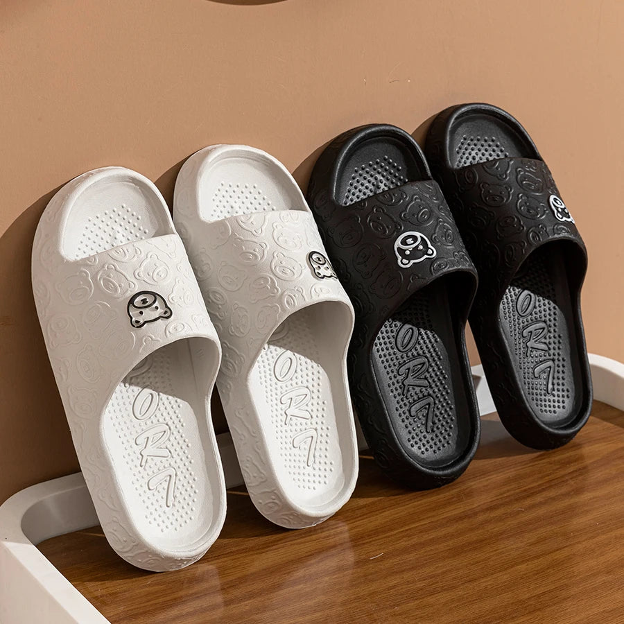 Men’s Summer Bear Print Slippers